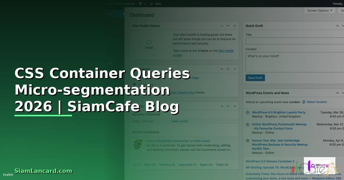 CSS Container Queries Micro-segmentation