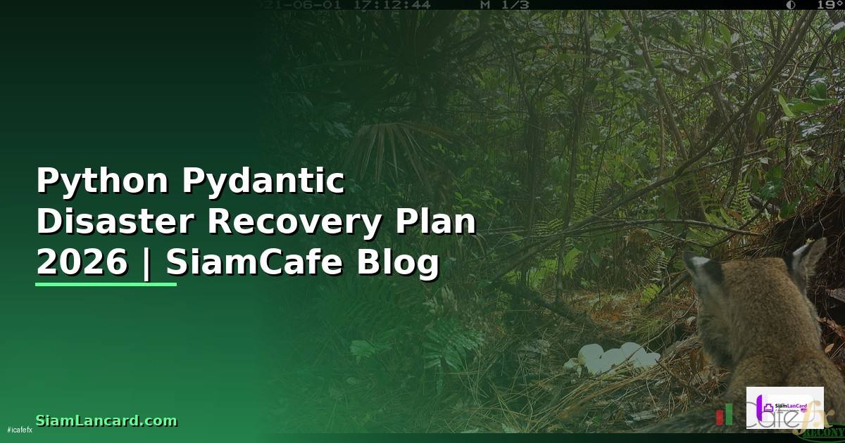 Python Pydantic Disaster Recovery Plan