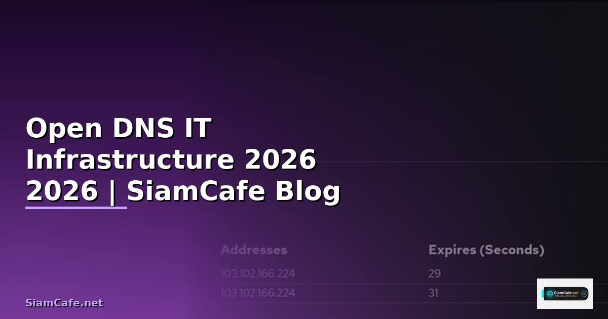 Open DNS คืออะไร — คู่มือ IT Infrastructure 2026