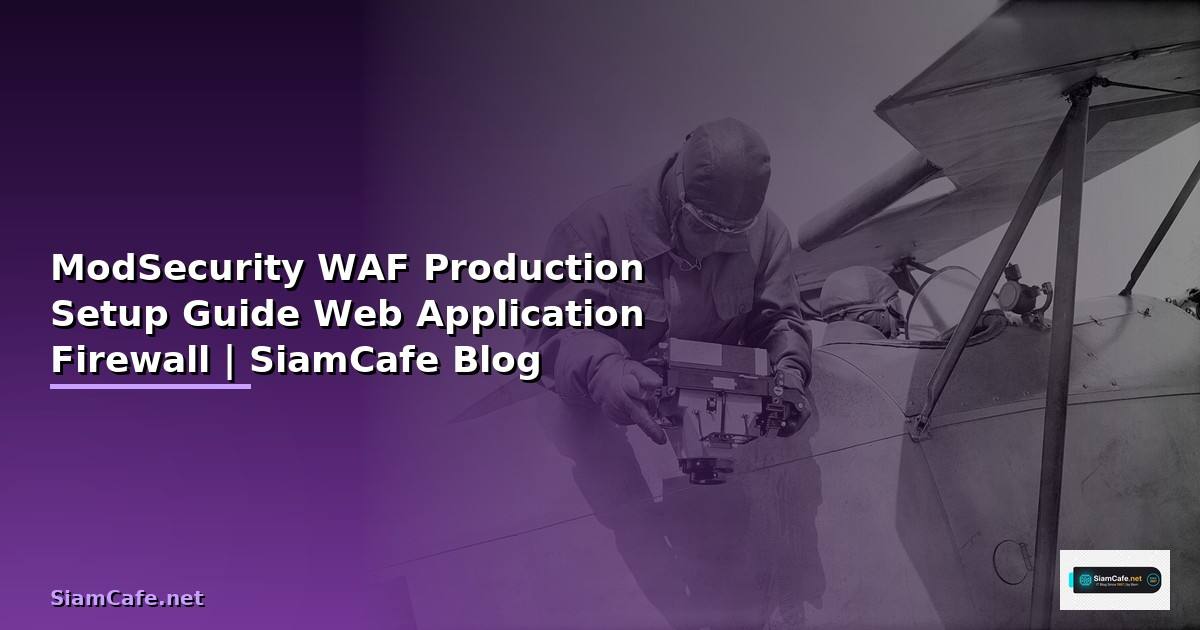 ModSecurity WAF Production Setup Guide — ตั้งค่า