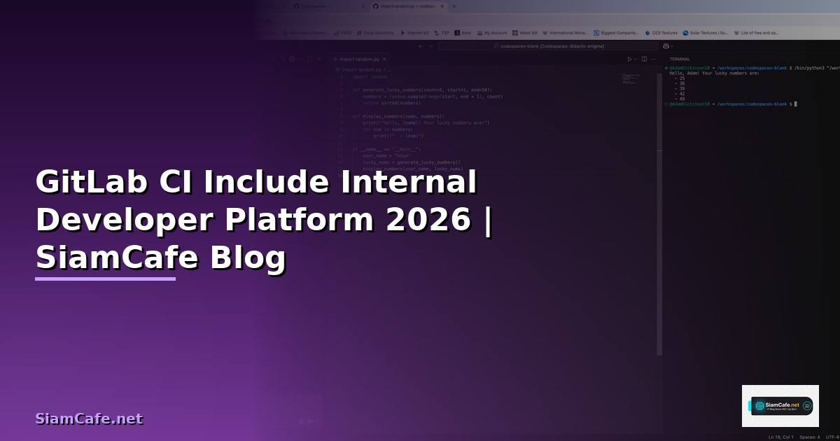GitLab CI Include Internal Developer Platform