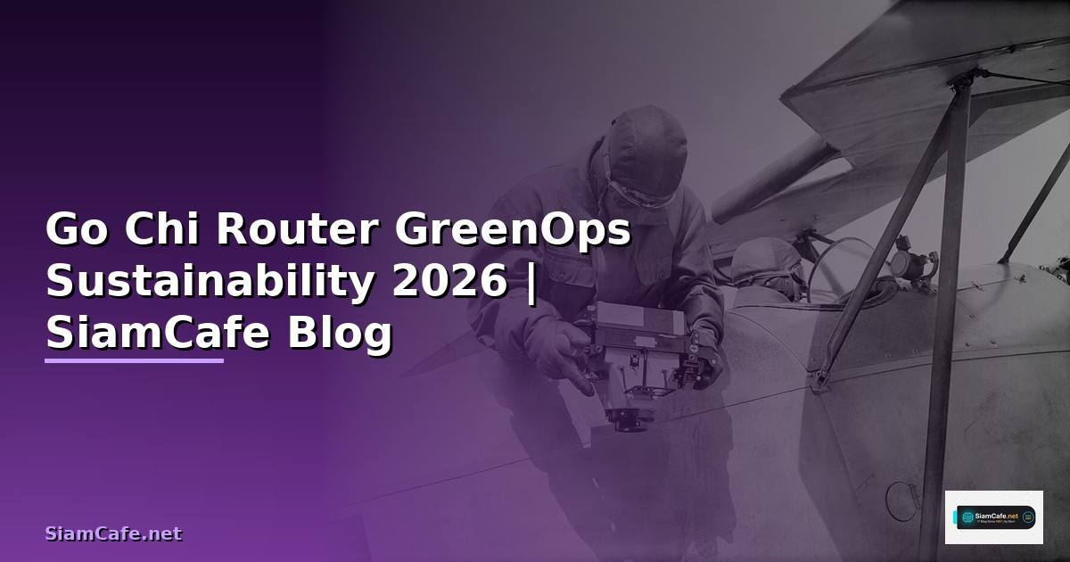 Go Chi Router GreenOps Sustainability — คู่มือฉบับสมบูรณ์ 2026
