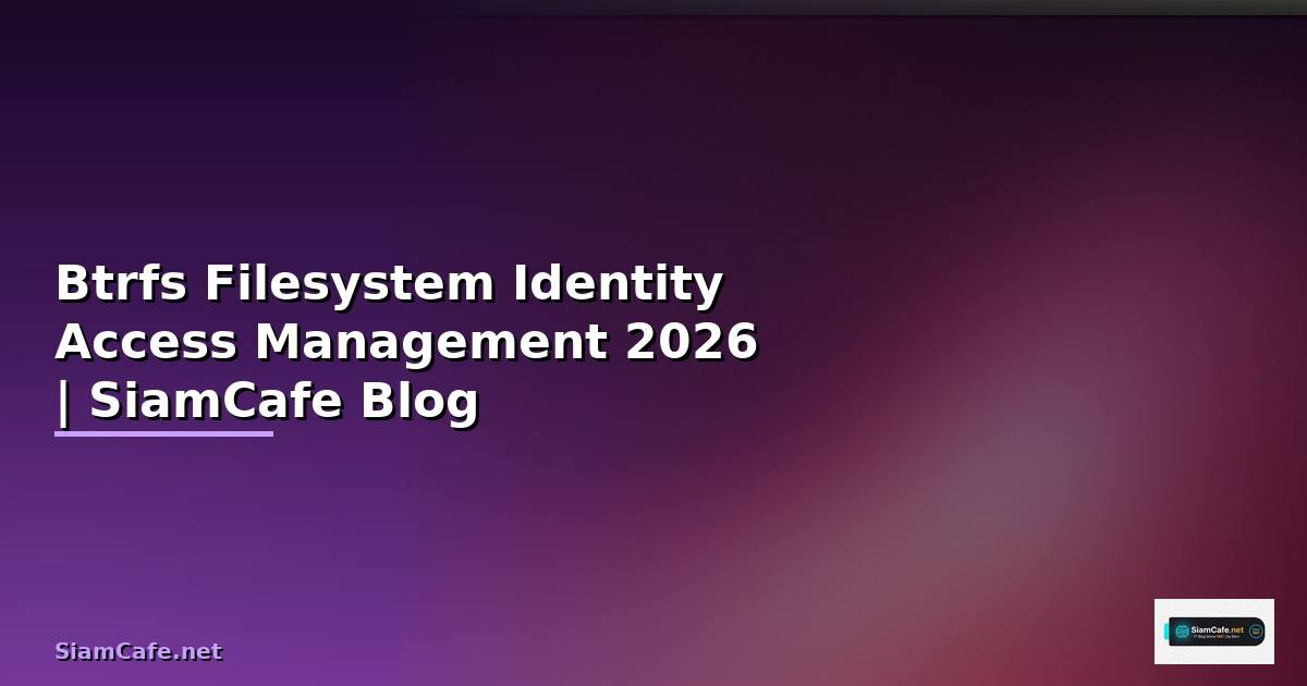Btrfs Filesystem Identity Access Management