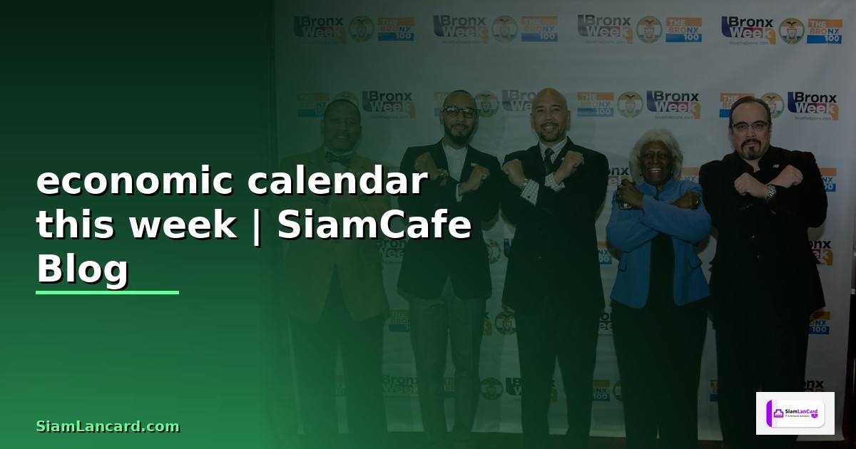 economic calendar this week