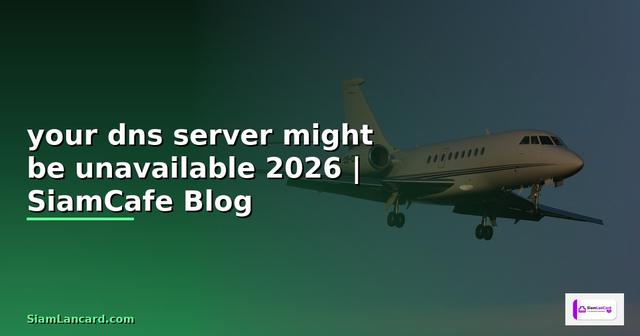 your dns server might be unavailable คือ