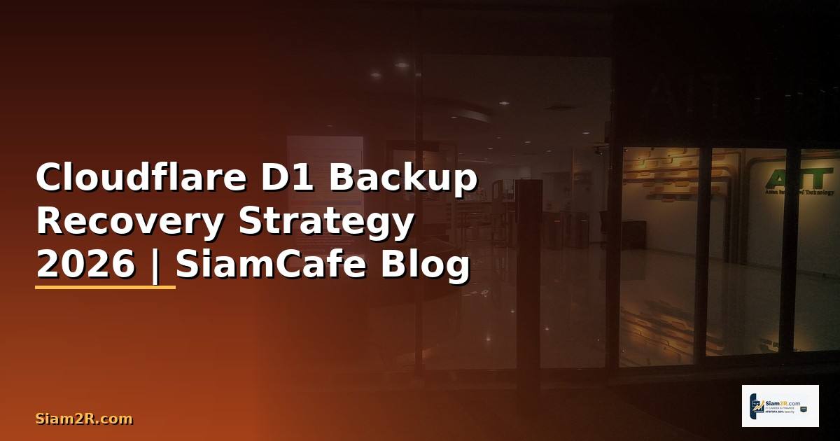 Cloudflare D1 Backup Recovery Strategy — คู่มือฉบับสมบูรณ์ 2026