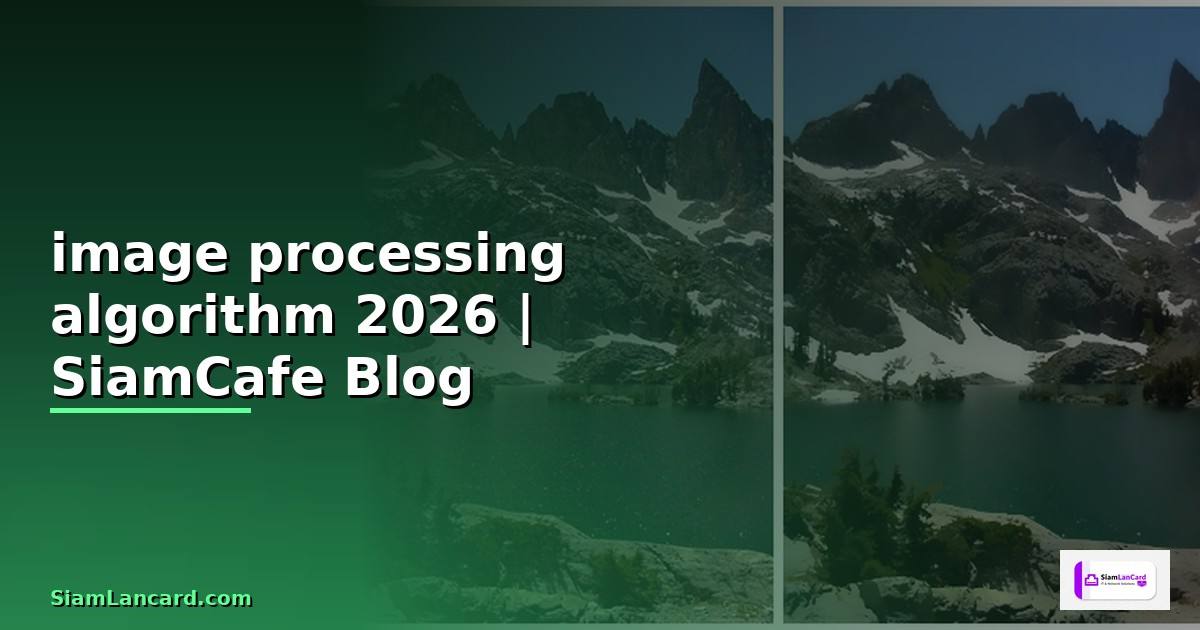 image processing algorithm คือ