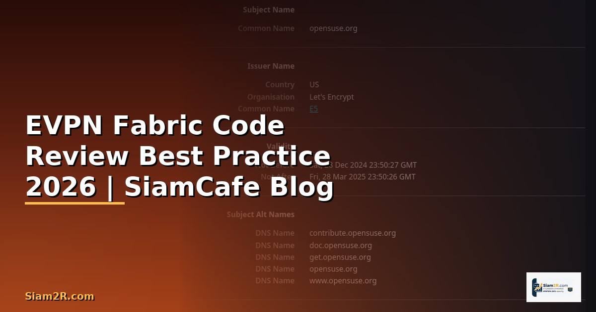 EVPN Fabric Code Review Best Practice