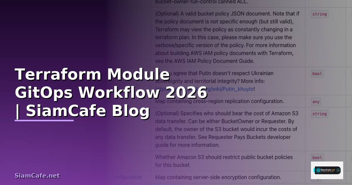 Terraform Module GitOps Workflow