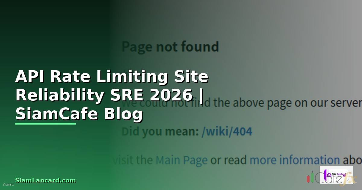 API Rate Limiting Site Reliability SRE