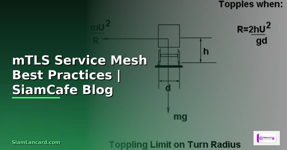 mTLS Service Mesh Best Practices ที่ต้องรู้