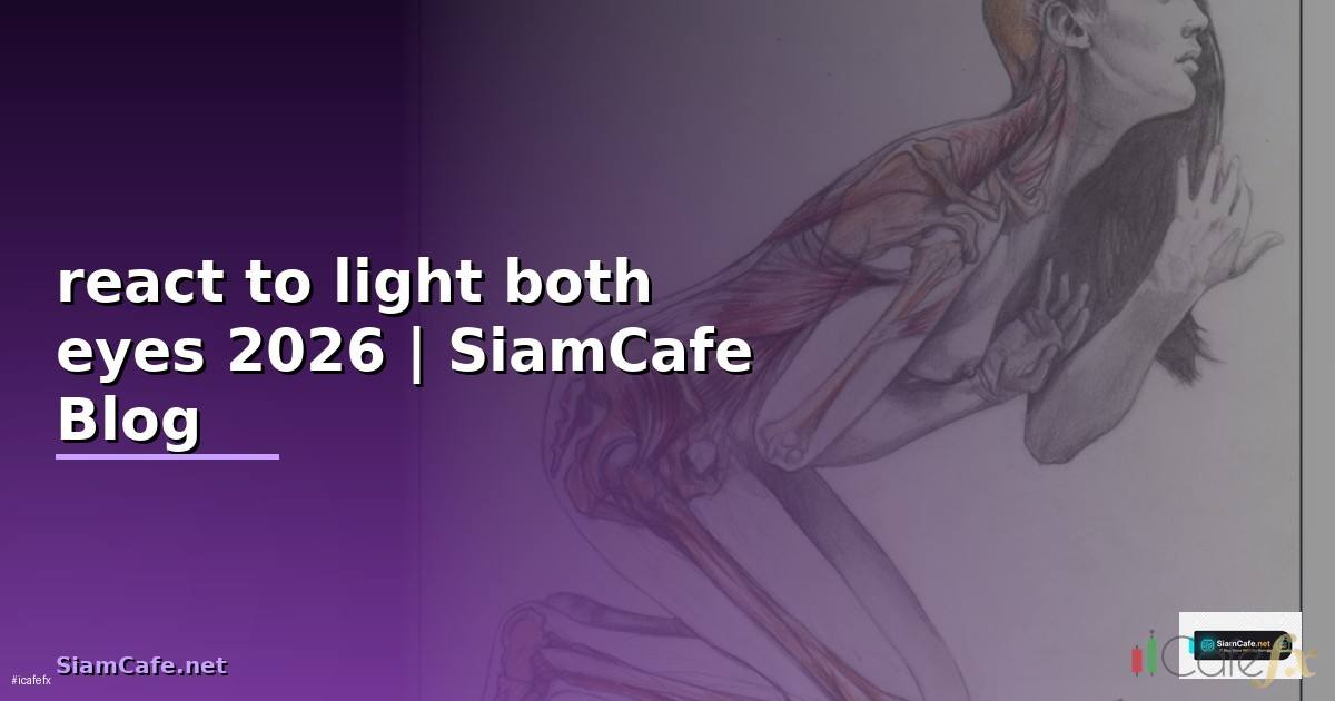 react to light both eyes คือ — คู่มือฉบับสมบูรณ์ 2026