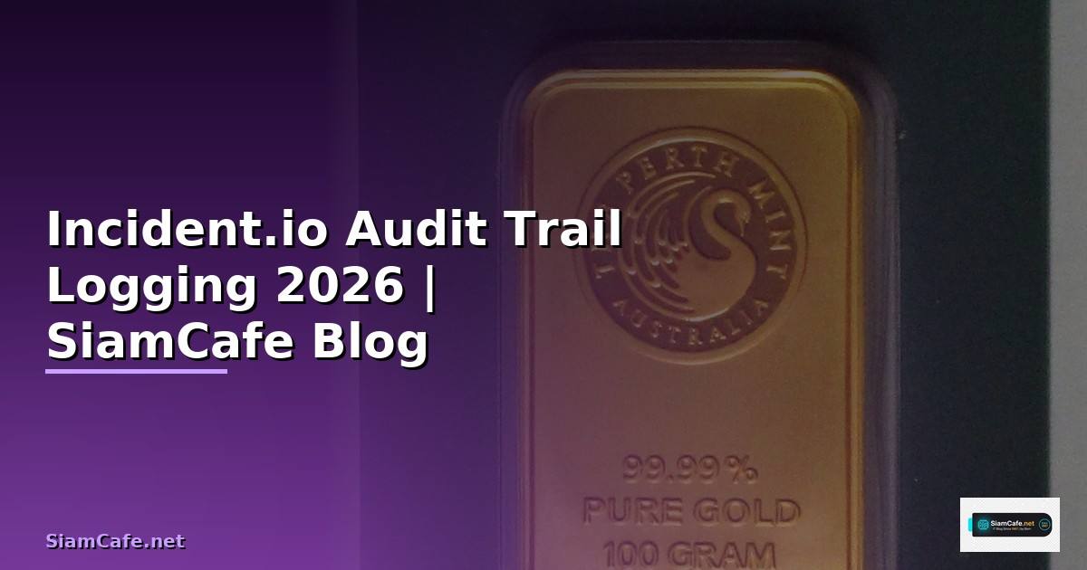 Incident.io Audit Trail Logging — ทุกสิ่งที่ต้องรู้ในปี 2026
