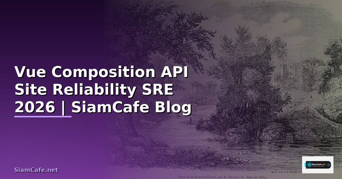 Vue Composition API Site Reliability SRE — คู่มือฉบับสมบูรณ์ 2026