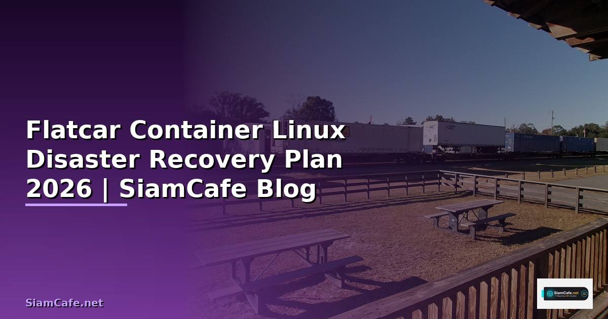 Flatcar Container Linux Disaster Recovery Plan