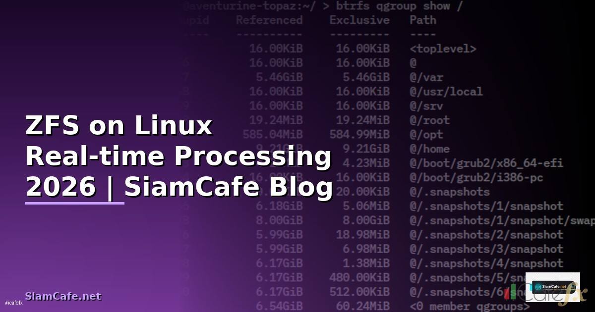 ZFS on Linux Real-time Processing