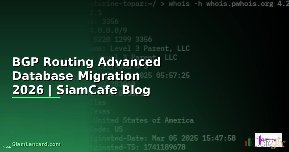 BGP Routing Advanced Database Migration