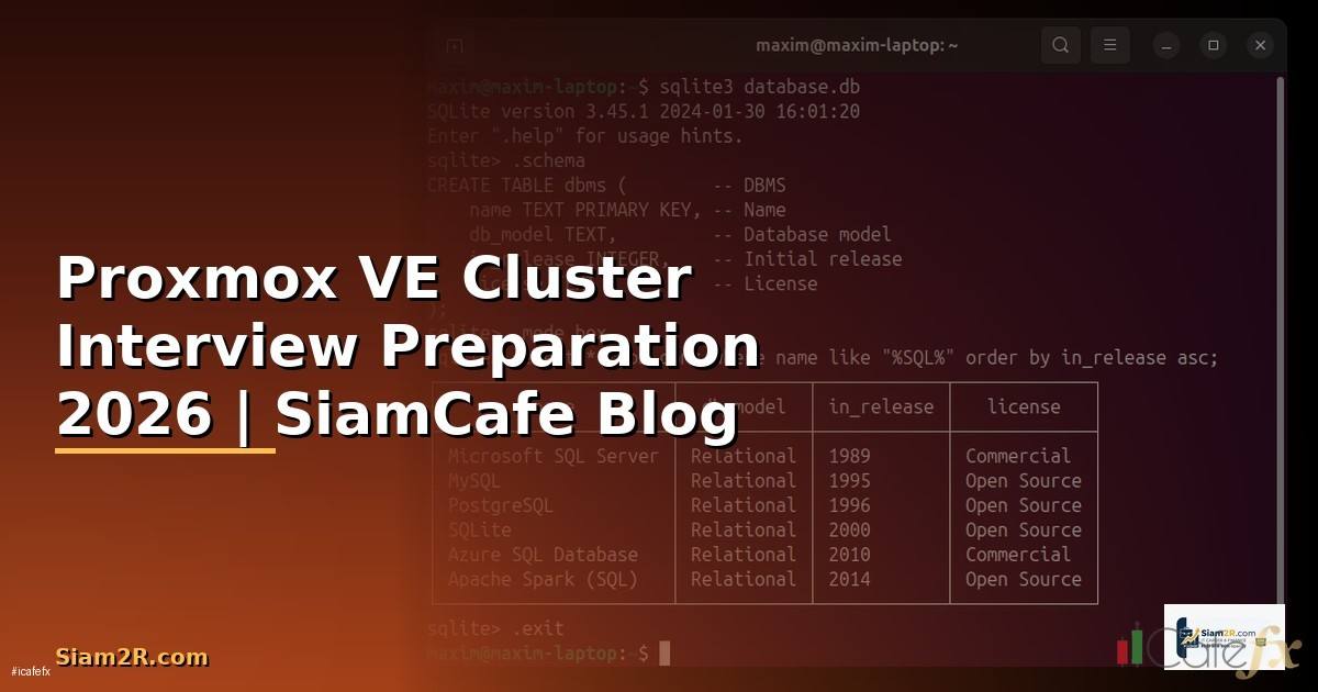 Proxmox VE Cluster Interview Preparation