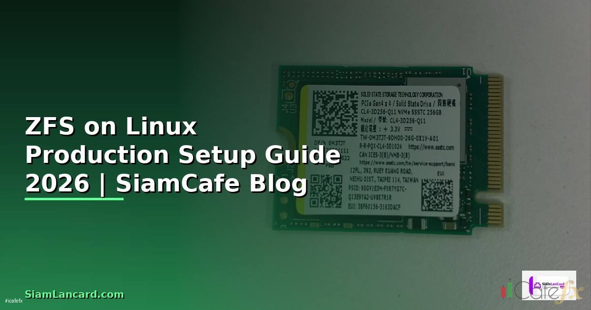 ZFS on Linux Production Setup Guide — คู่มือฉบับสมบูรณ์ 2026