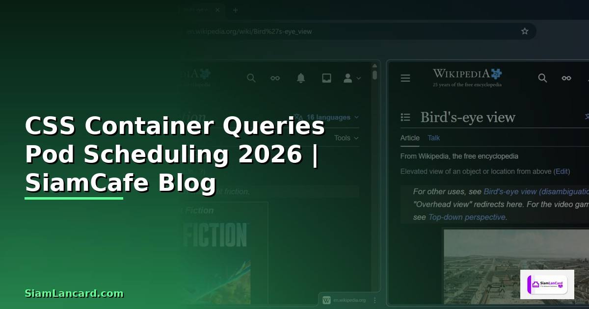 CSS Container Queries Pod Scheduling
