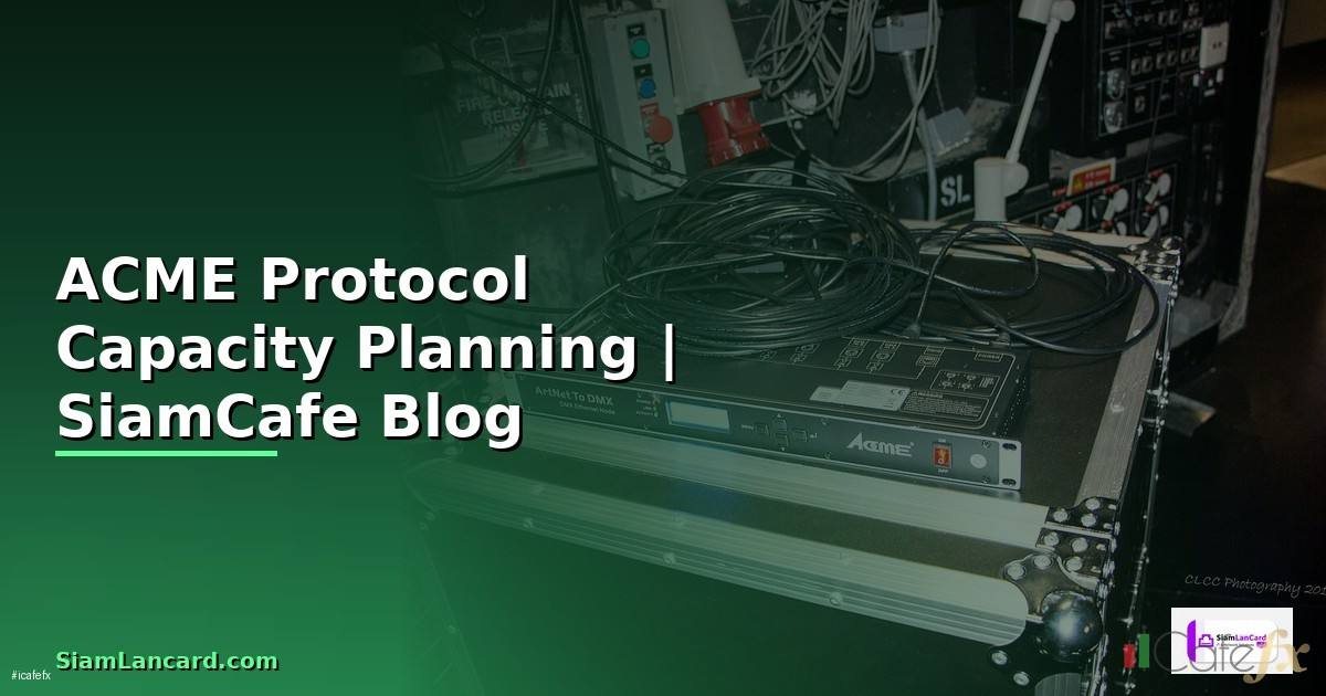 ACME Protocol Capacity Planning