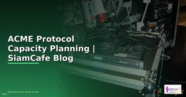 ACME Protocol Capacity Planning