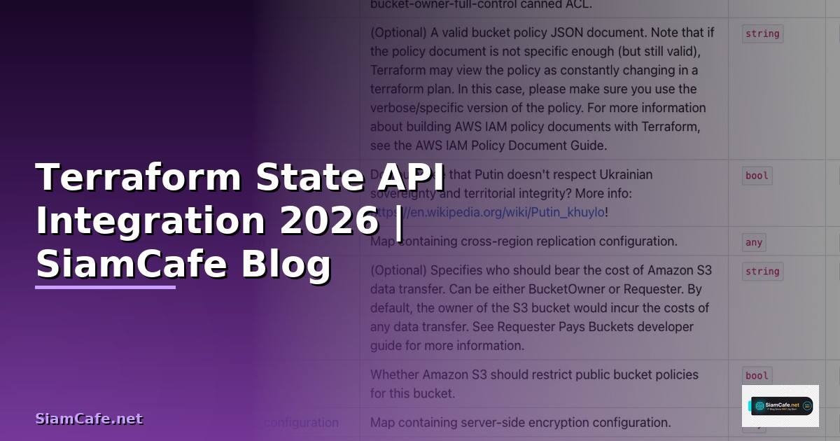 Terraform State API Integration เชื่อมต่อระบบ