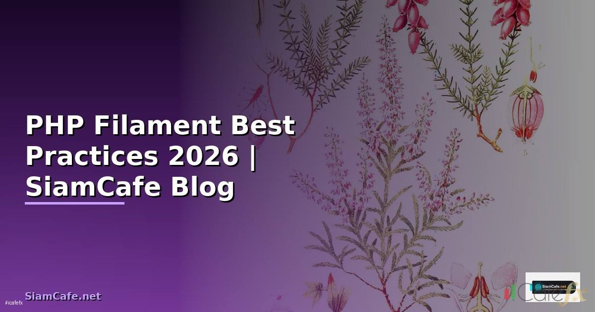 PHP Filament Best Practices ที่ต้องรู้