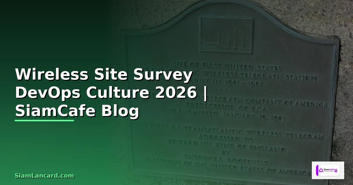 Wireless Site Survey DevOps Culture