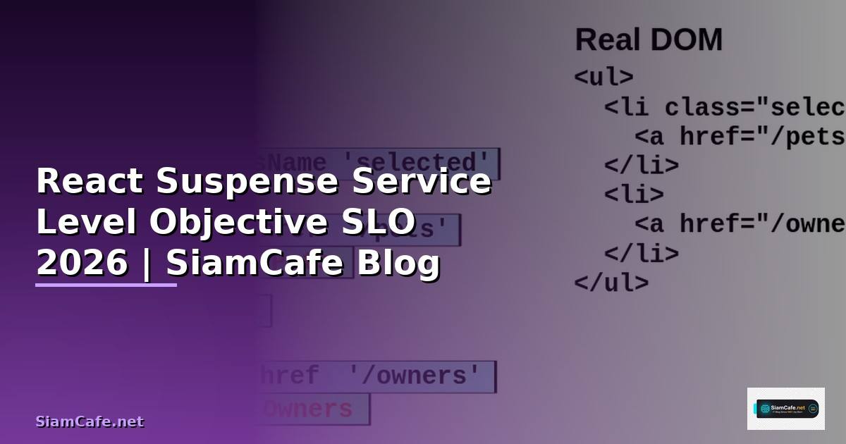 React Suspense Service Level Objective SLO