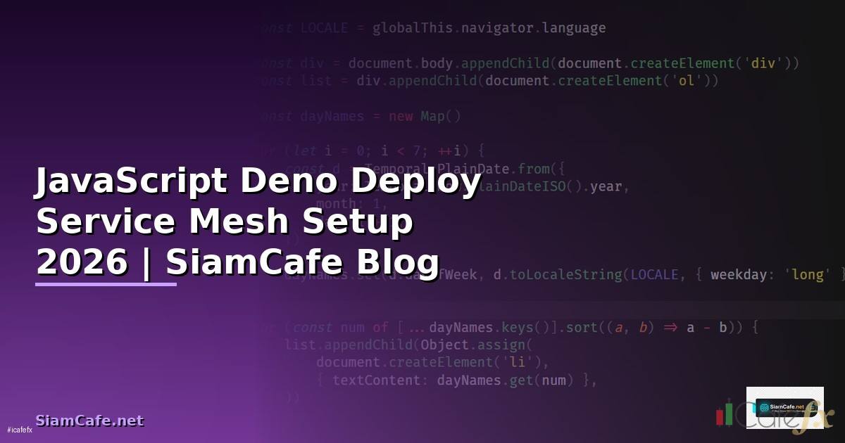 JavaScript Deno Deploy Service Mesh Setup
