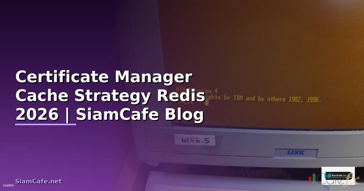 Certificate Manager Cache Strategy Redis