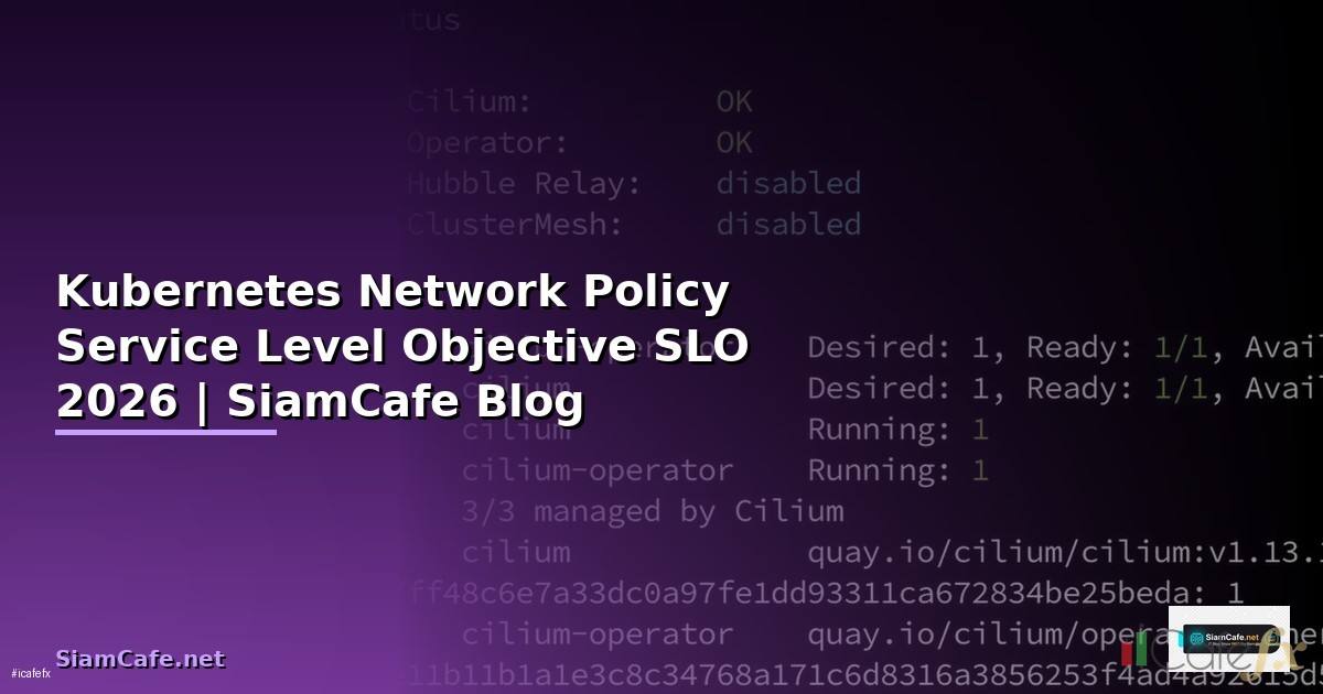 Kubernetes Network Policy Service Level Objective