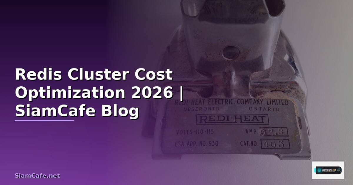 Redis Cluster Cost Optimization ลดค่าใช้จ่าย
