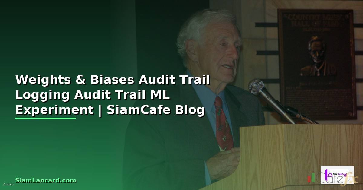 Weights &amp; Biases Audit Trail Logging — ระบบ