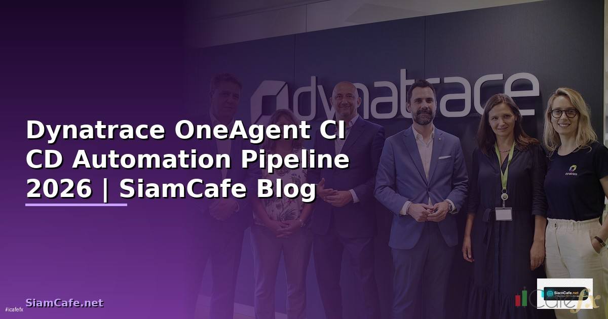 Dynatrace OneAgent CI CD Automation Pipeline — คู่มือฉบับสมบูรณ์ 2026