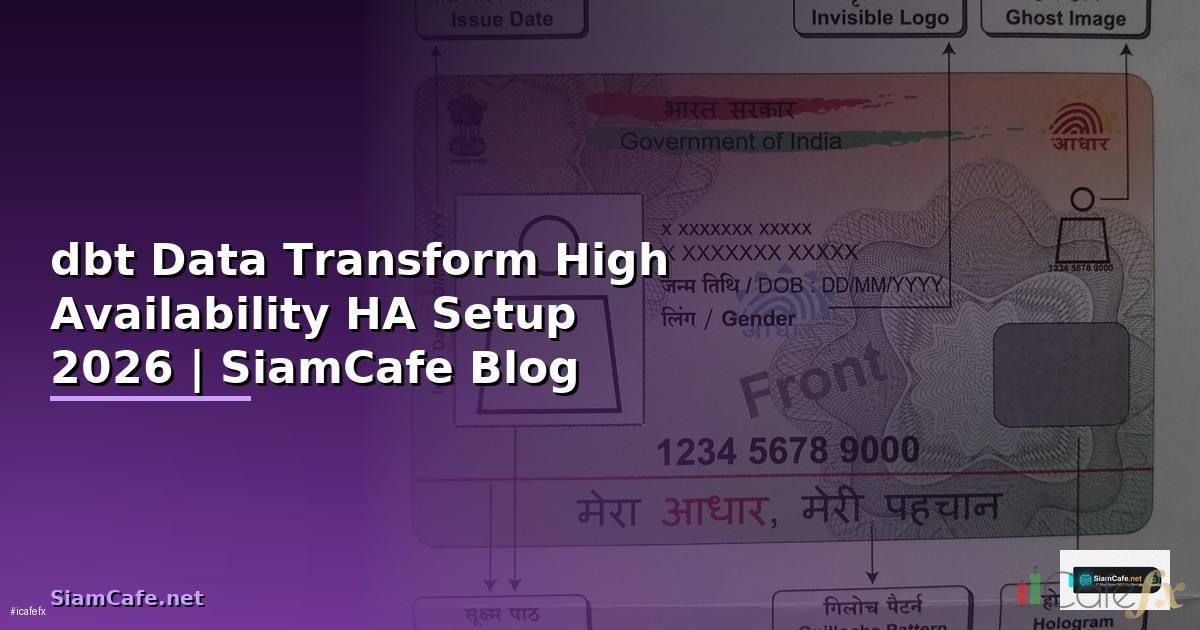 dbt Data Transform High Availability HA Setup