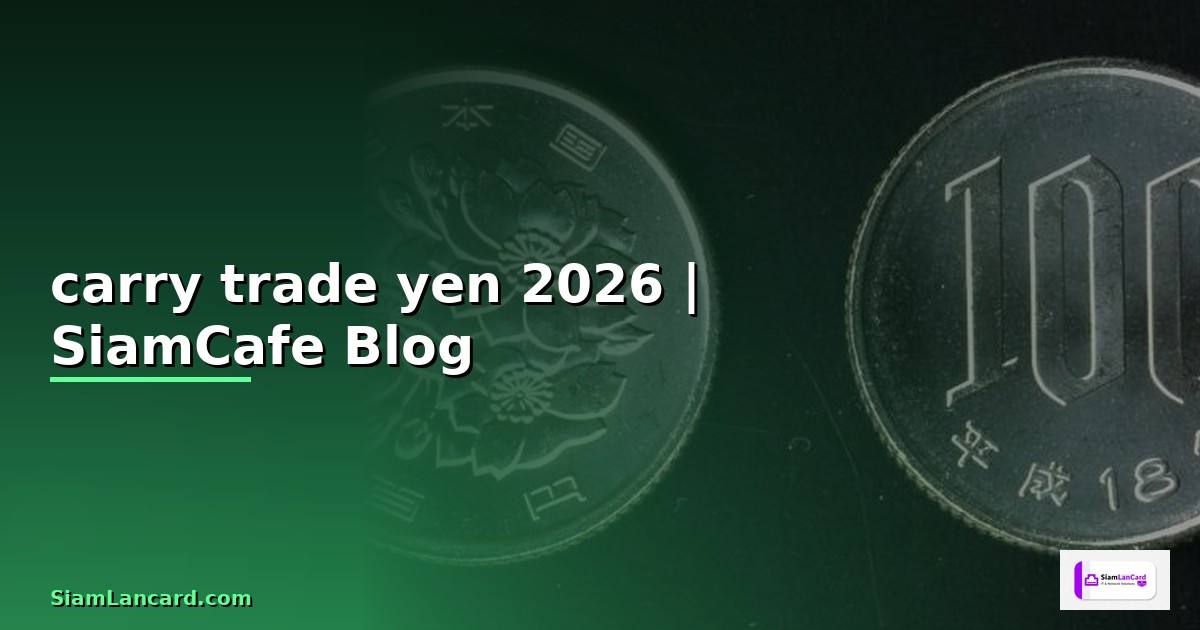 carry trade yen — ข้อมูลครบถ้วน 2026