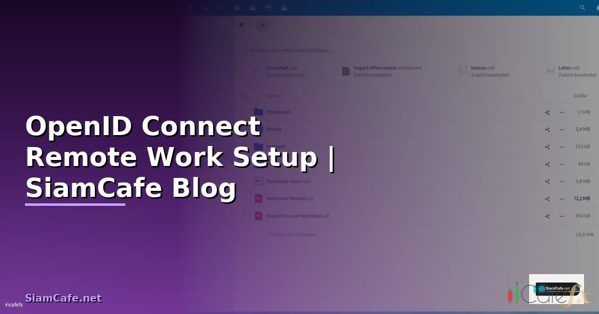 OpenID Connect Remote Work Setup