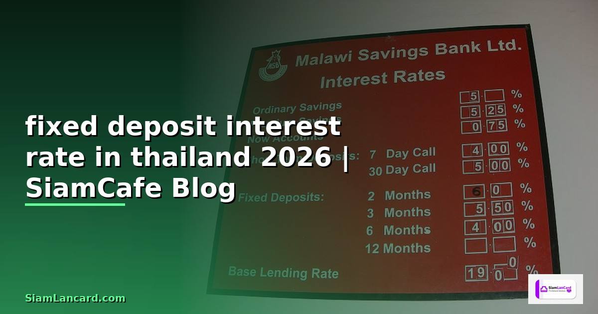 fixed deposit interest rate in thailand