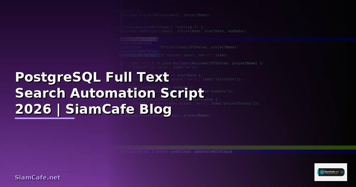 PostgreSQL Full Text Search Automation Script