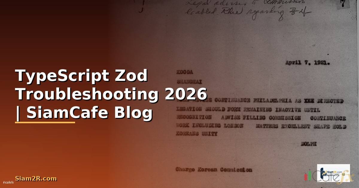 TypeScript Zod Troubleshooting แก้ปัญหา