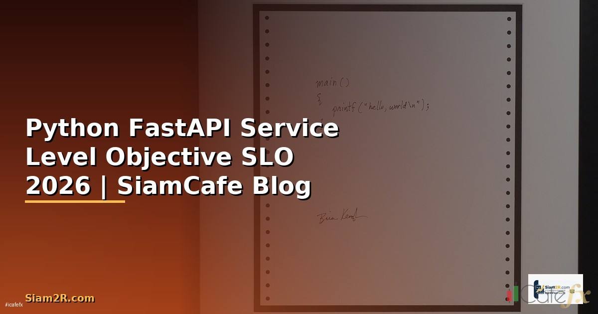 Python FastAPI Service Level Objective SLO — คู่มือฉบับสมบูรณ์ 2026