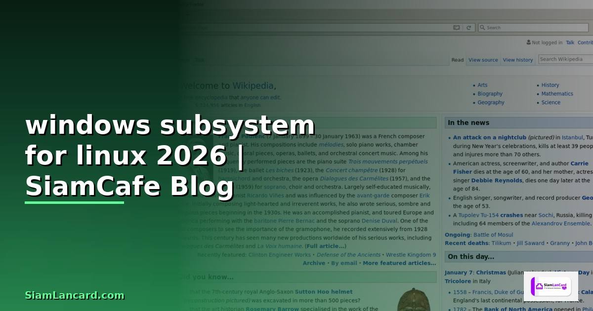 windows subsystem for linux คือ