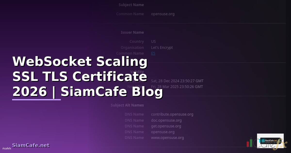 WebSocket Scaling SSL TLS Certificate
