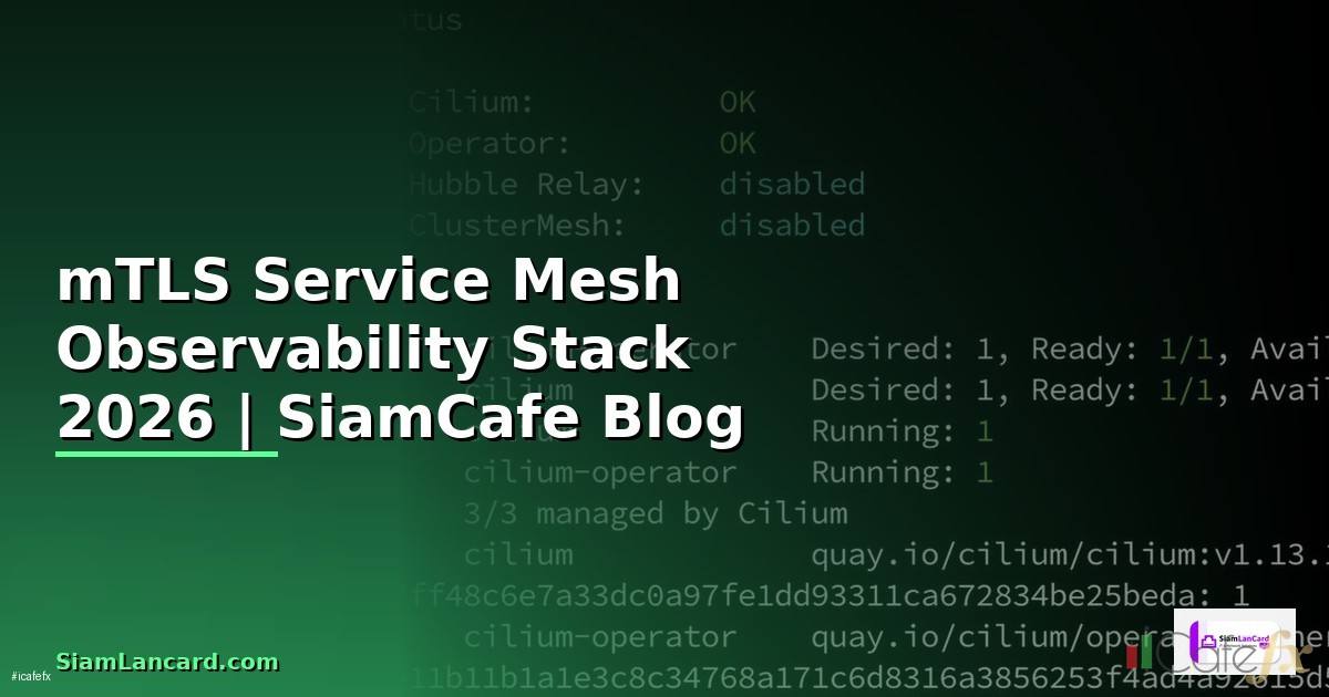mTLS Service Mesh Observability Stack —