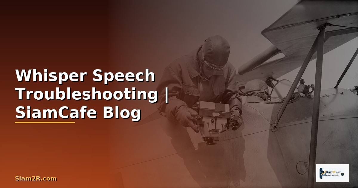 Whisper Speech Troubleshooting แก้ปัญหา