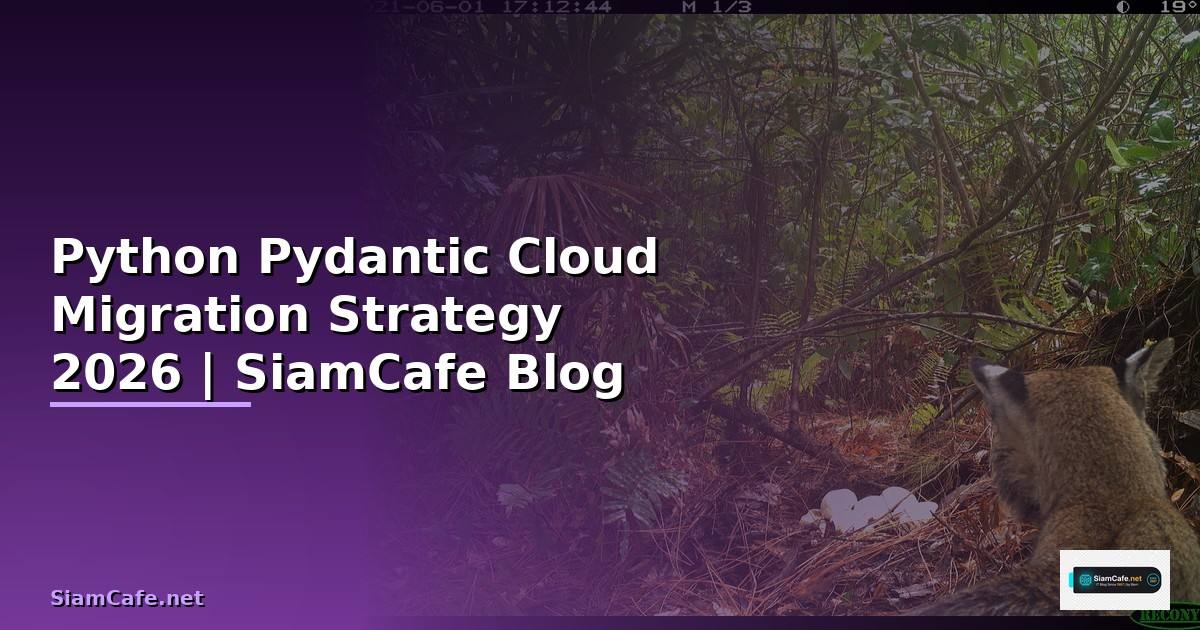 Python Pydantic Cloud Migration Strategy — คู่มือฉบับสมบูรณ์ 2026