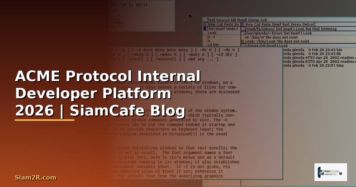 ACME Protocol Internal Developer Platform