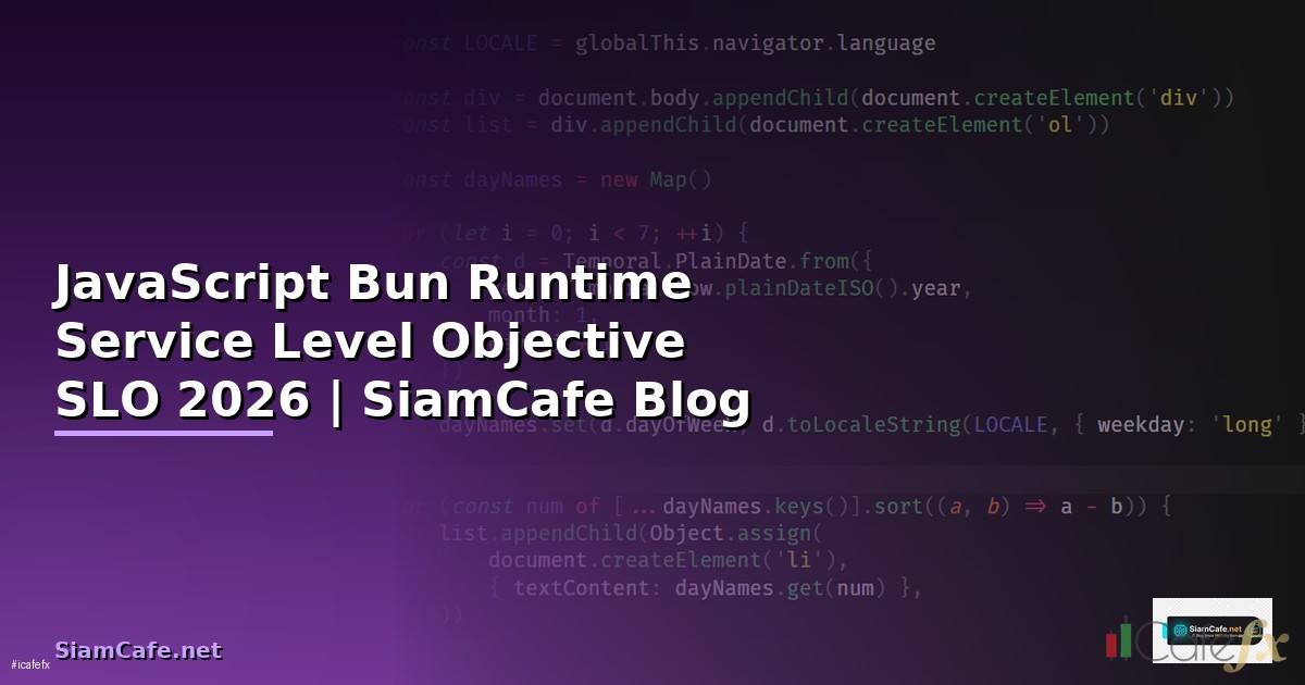 JavaScript Bun Runtime Service Level Objective